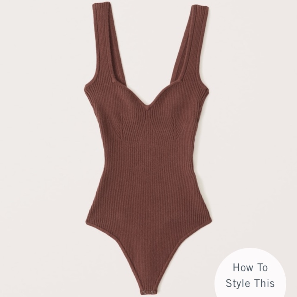 Elevated Ribbed Knit Sweetheart Bodysuit